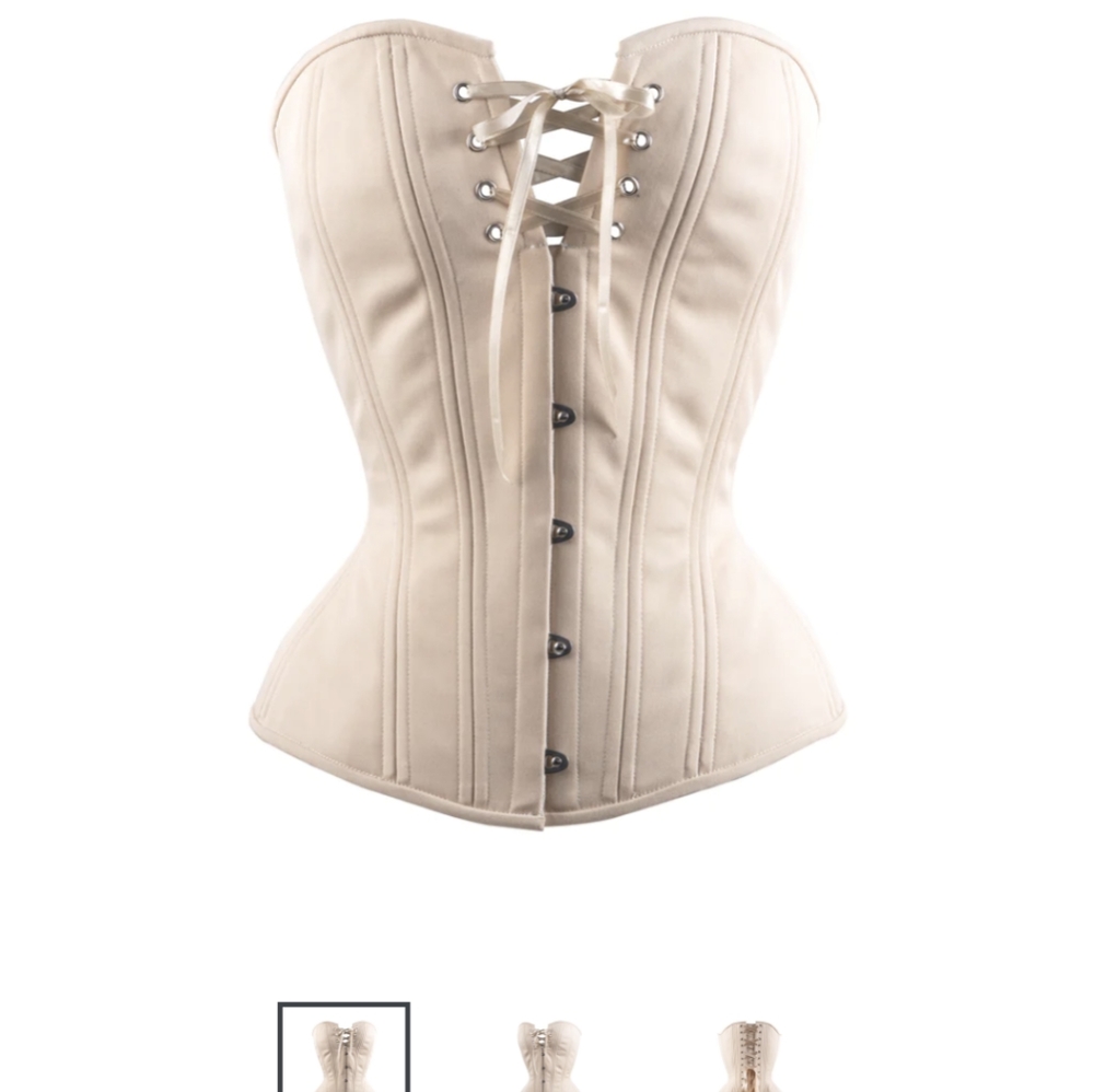 Timeless Trends Beige Cotton Hourglass Overbust Corset 30L